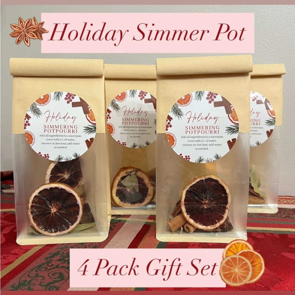 ✨ Holiday Simmer Pot Potpourri – 4 Pack Gift Set ✨